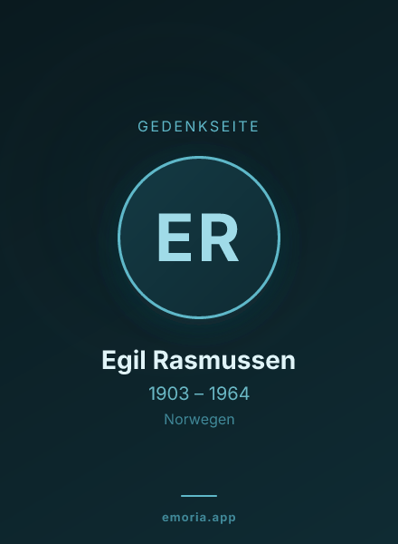 Gedenkportrait von Egil Rasmussen