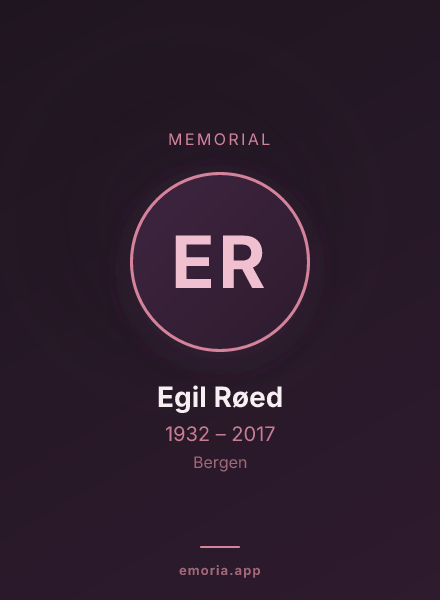 Memorial portrait of Egil Røed