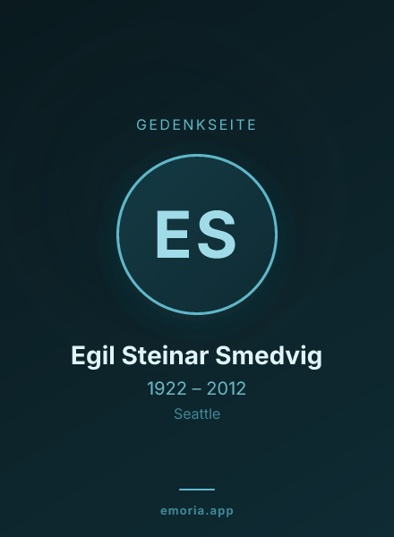 Gedenkportrait von Egil Steinar Smedvig