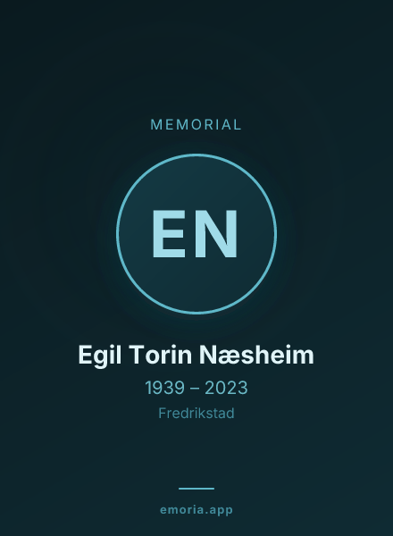 Memorial portrait of Egil Torin Næsheim