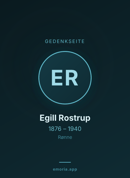 Gedenkportrait von Egill Rostrup