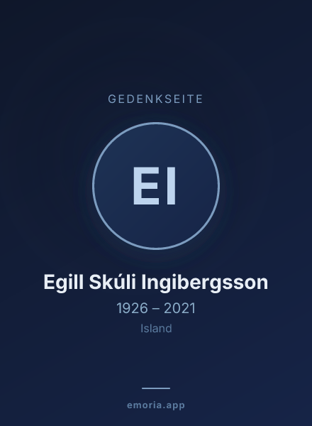 Gedenkportrait von Egill Skúli Ingibergsson