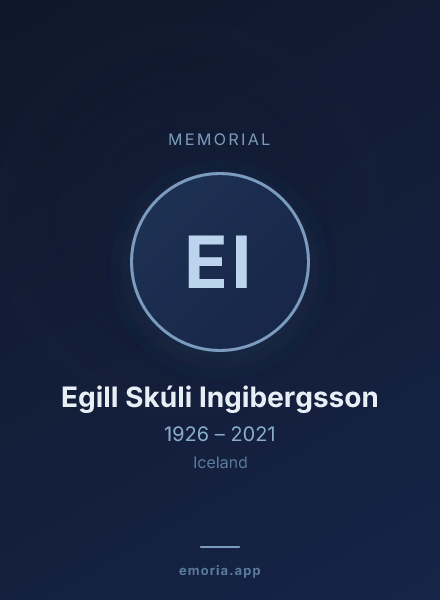 Memorial portrait of Egill Skúli Ingibergsson