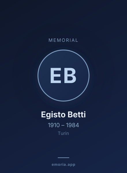 Memorial portrait of Egisto Betti