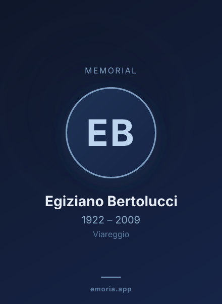 Memorial portrait of Egiziano Bertolucci