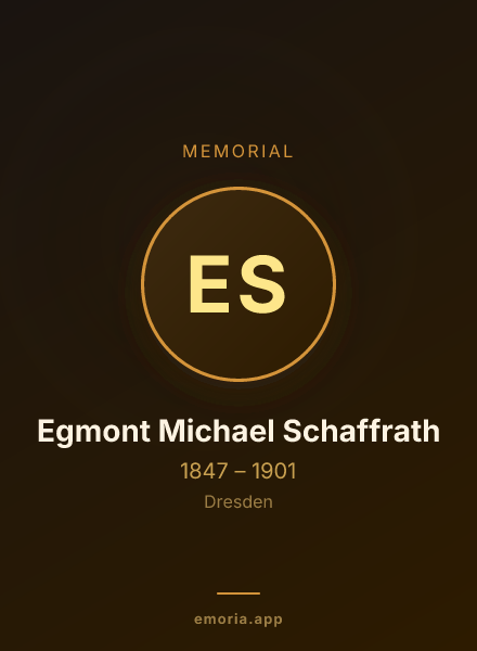 Memorial portrait of Egmont Michael Schaffrath