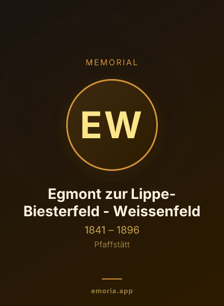 Memorial portrait of Egmont zur Lippe-Biesterfeld - Weissenfeld