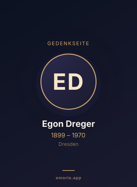Gedenkportrait von Egon Dreger
