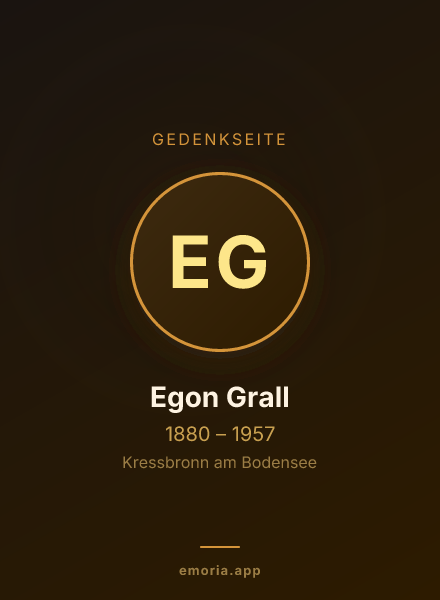 Gedenkportrait von Egon Grall
