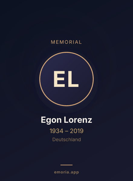 Memorial portrait of Egon Lorenz