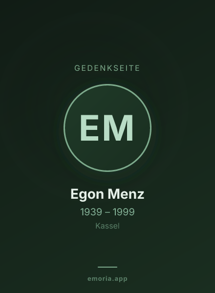 Gedenkportrait von Egon Menz