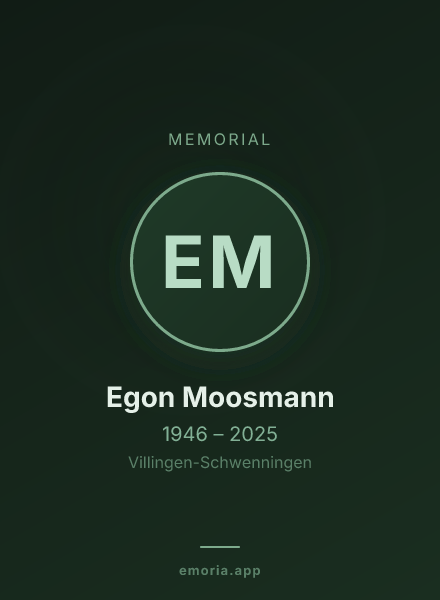 Memorial portrait of Egon Moosmann