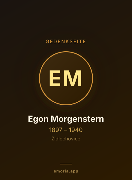 Gedenkportrait von Egon Morgenstern