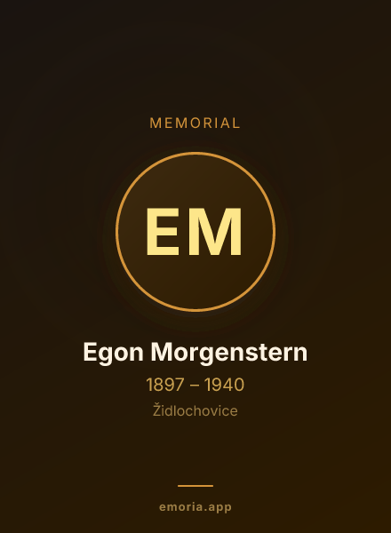 Memorial portrait of Egon Morgenstern