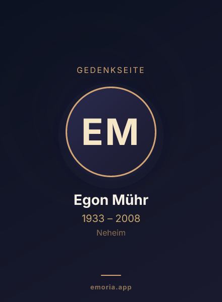 Gedenkportrait von Egon Mühr