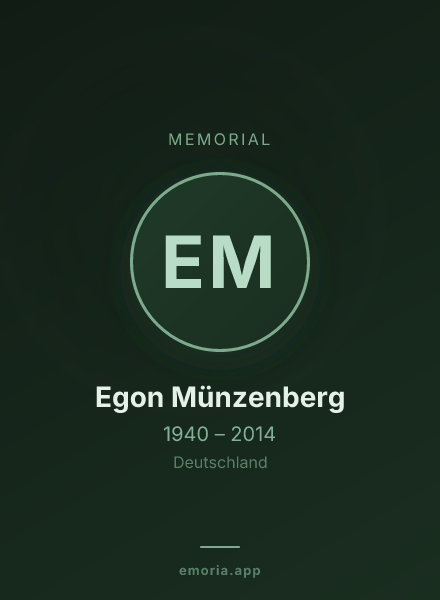 Memorial portrait of Egon Münzenberg