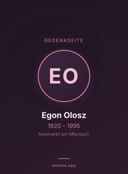 Gedenkportrait von Egon Olosz