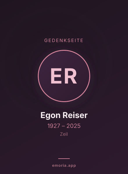 Gedenkportrait von Egon Reiser
