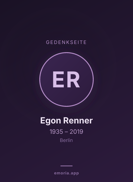 Gedenkportrait von Egon Renner