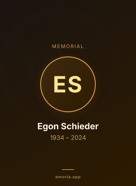Memorial portrait of Egon Schieder