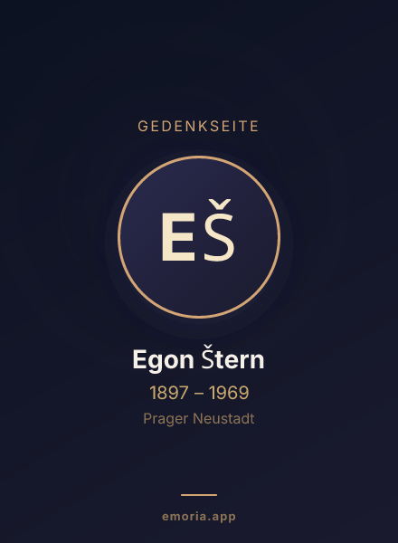 Gedenkportrait von Egon Štern