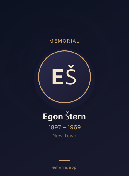 Memorial portrait of Egon Štern