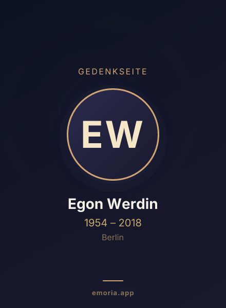 Gedenkportrait von Egon Werdin