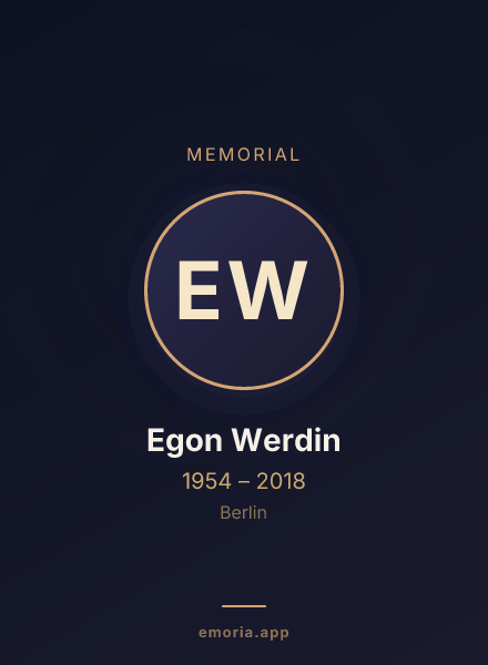 Memorial portrait of Egon Werdin