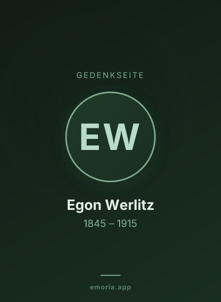 Gedenkportrait von Egon Werlitz