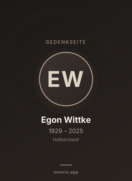 Gedenkportrait von Egon Wittke