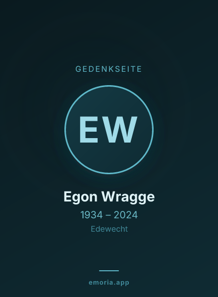 Gedenkportrait von Egon Wragge