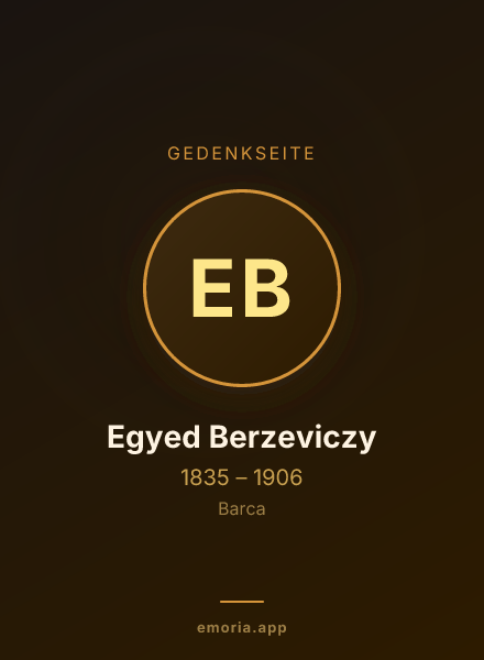 Gedenkportrait von Egyed Berzeviczy