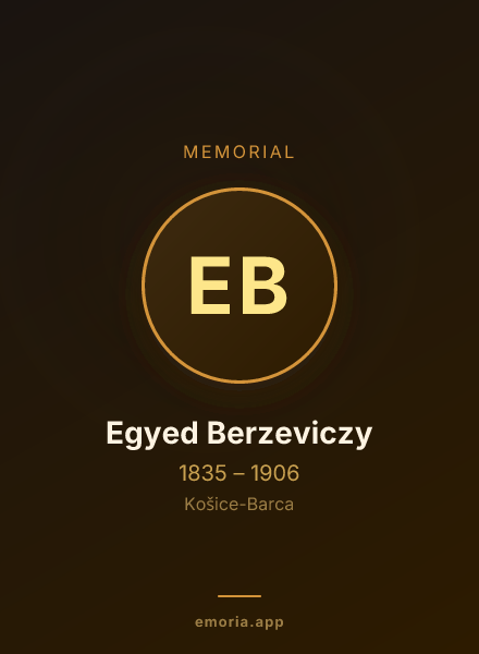Memorial portrait of Egyed Berzeviczy