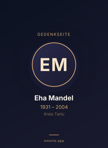 Gedenkportrait von Eha Mandel