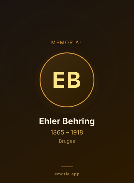 Memorial portrait of Ehler Behring
