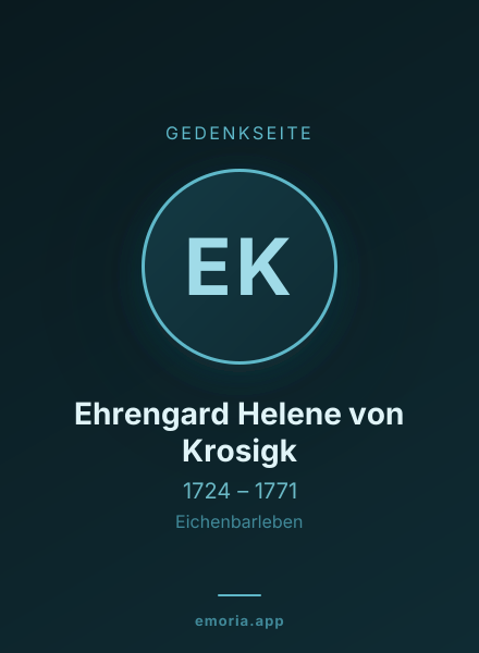 Gedenkportrait von Ehrengard Helene von Krosigk
