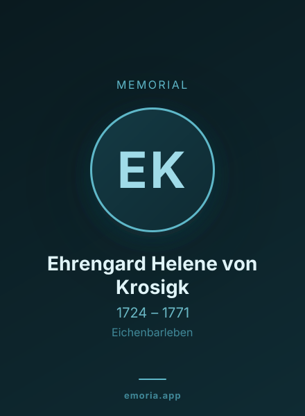 Memorial portrait of Ehrengard Helene von Krosigk