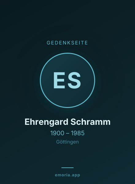 Gedenkportrait von Ehrengard Schramm
