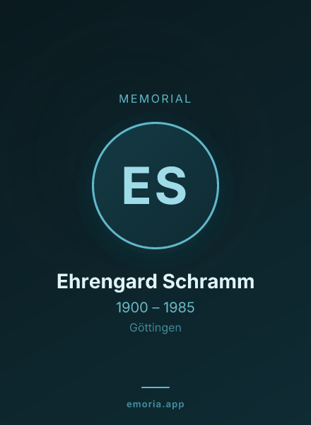 Memorial portrait of Ehrengard Schramm