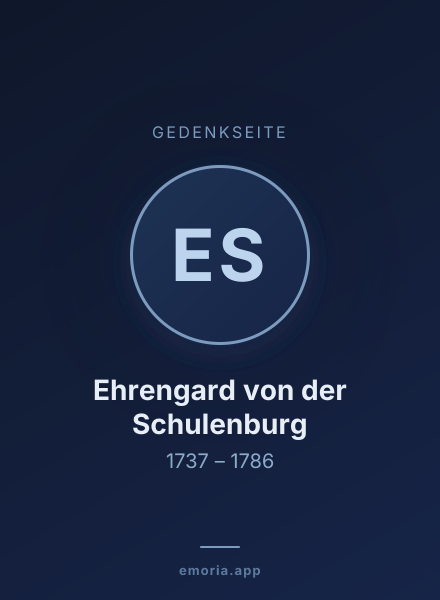 Gedenkportrait von Ehrengard von der Schulenburg