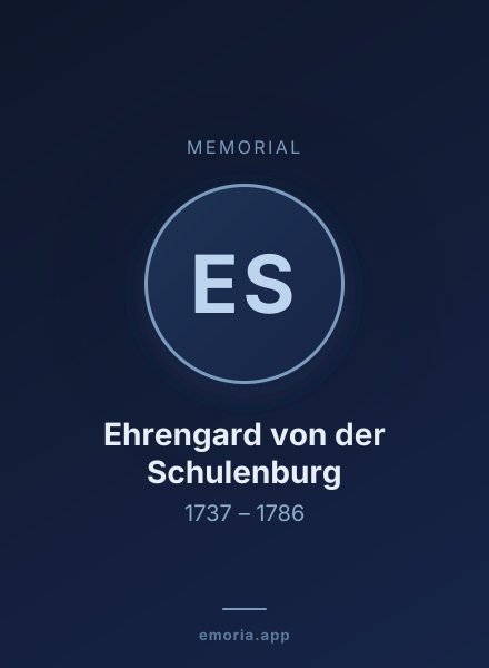 Memorial portrait of Ehrengard von der Schulenburg