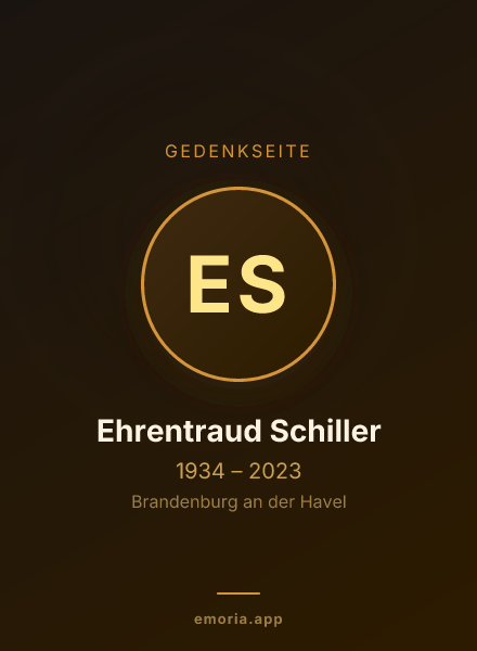Gedenkportrait von Ehrentraud Schiller