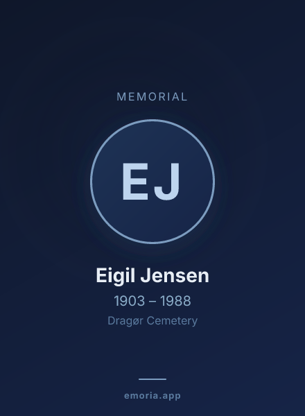 Memorial portrait of Eigil Jensen