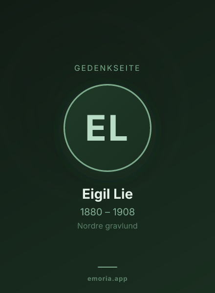 Gedenkportrait von Eigil Lie