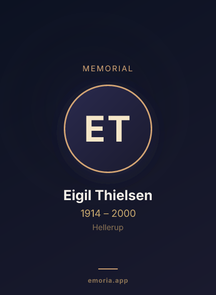 Memorial portrait of Eigil Thielsen