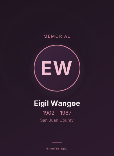 Memorial portrait of Eigil Wangøe