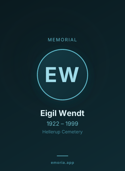 Memorial portrait of Eigil Wendt