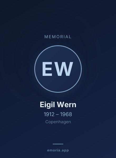 Memorial portrait of Eigil Wern
