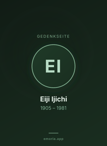 Gedenkportrait von Eiji Ijichi