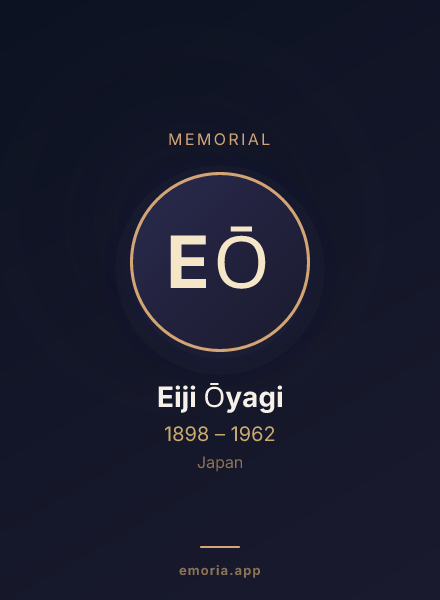 Memorial portrait of Eiji Ōyagi